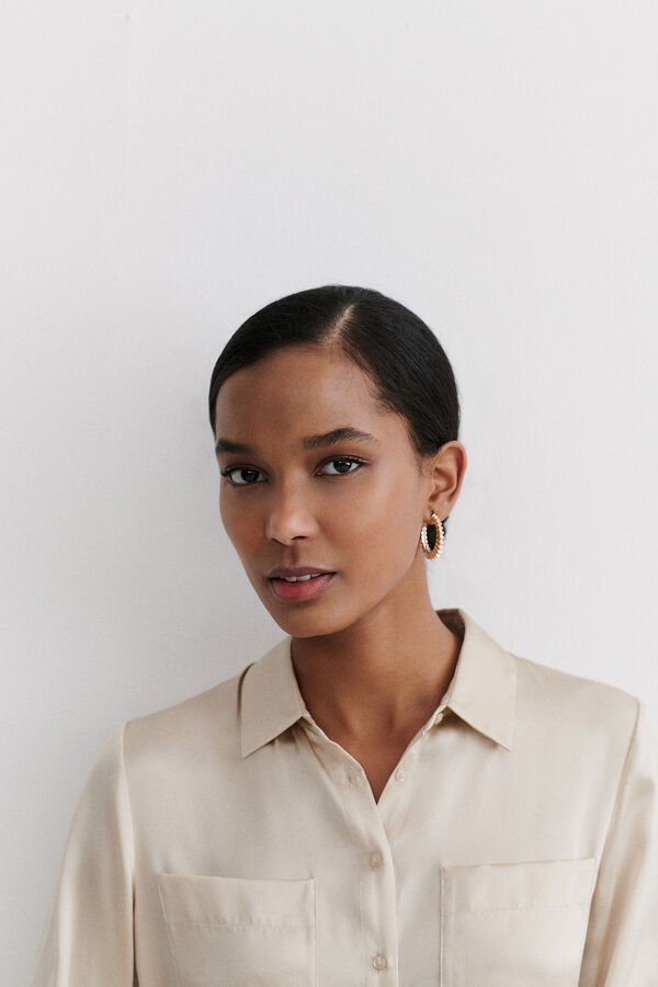 Caroll Camisa de seda Beige