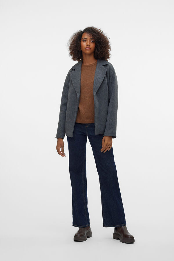 Vero Moda Jaqueta curta de pano Cinzento