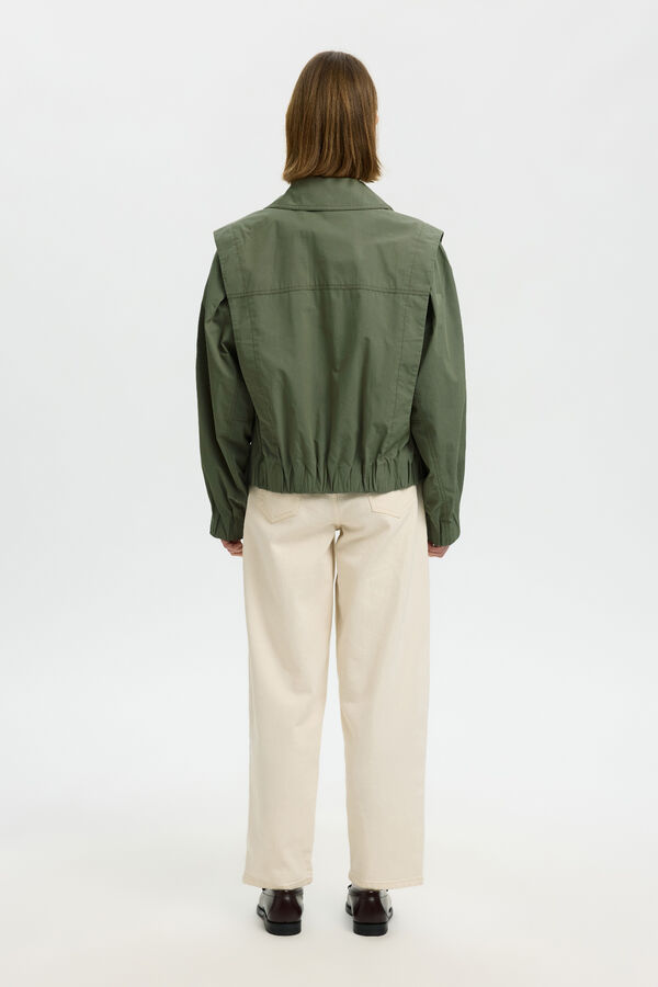 Selected Blus&atilde;o bomber cruzado Verde