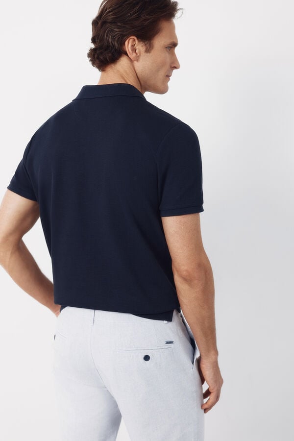 Cortefiel Polo shirt link structure Navy