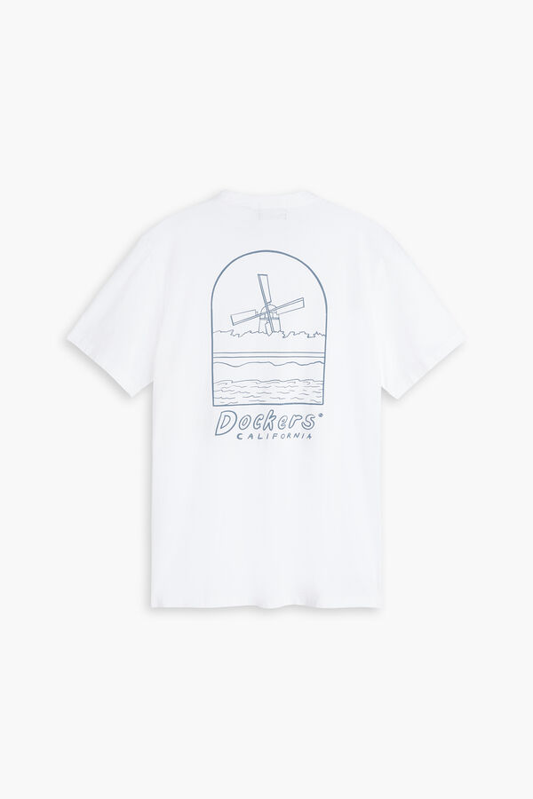 Cortefiel Camiseta gráfica Blanco