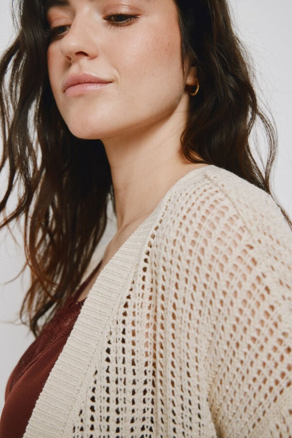 Vero Moda Casaco de malha em malha fria Tostado