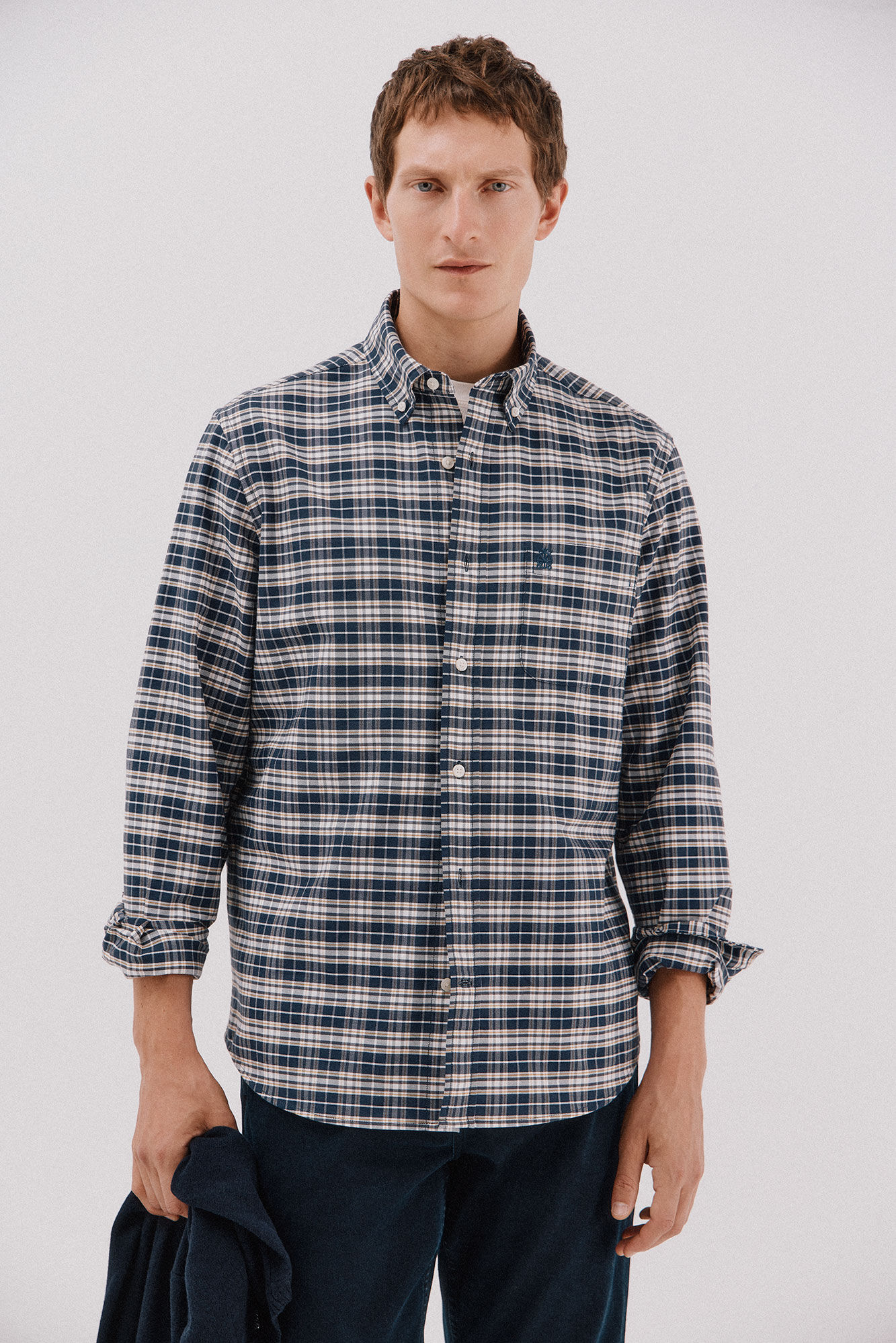 Cortefiel Plaid oxford shirt