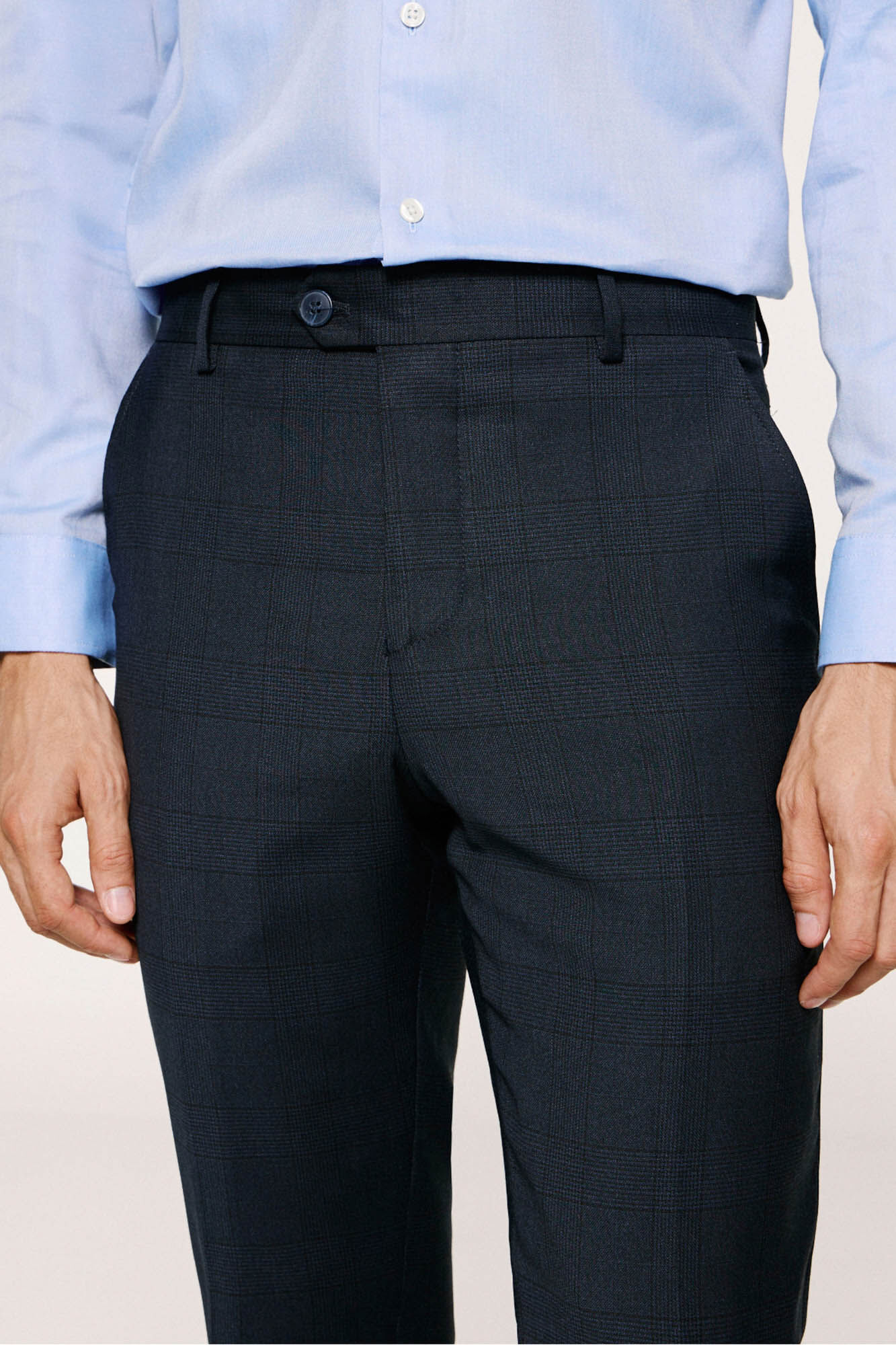 Selected Pantal&oacute;n de cuadros de traje Slim Fit.