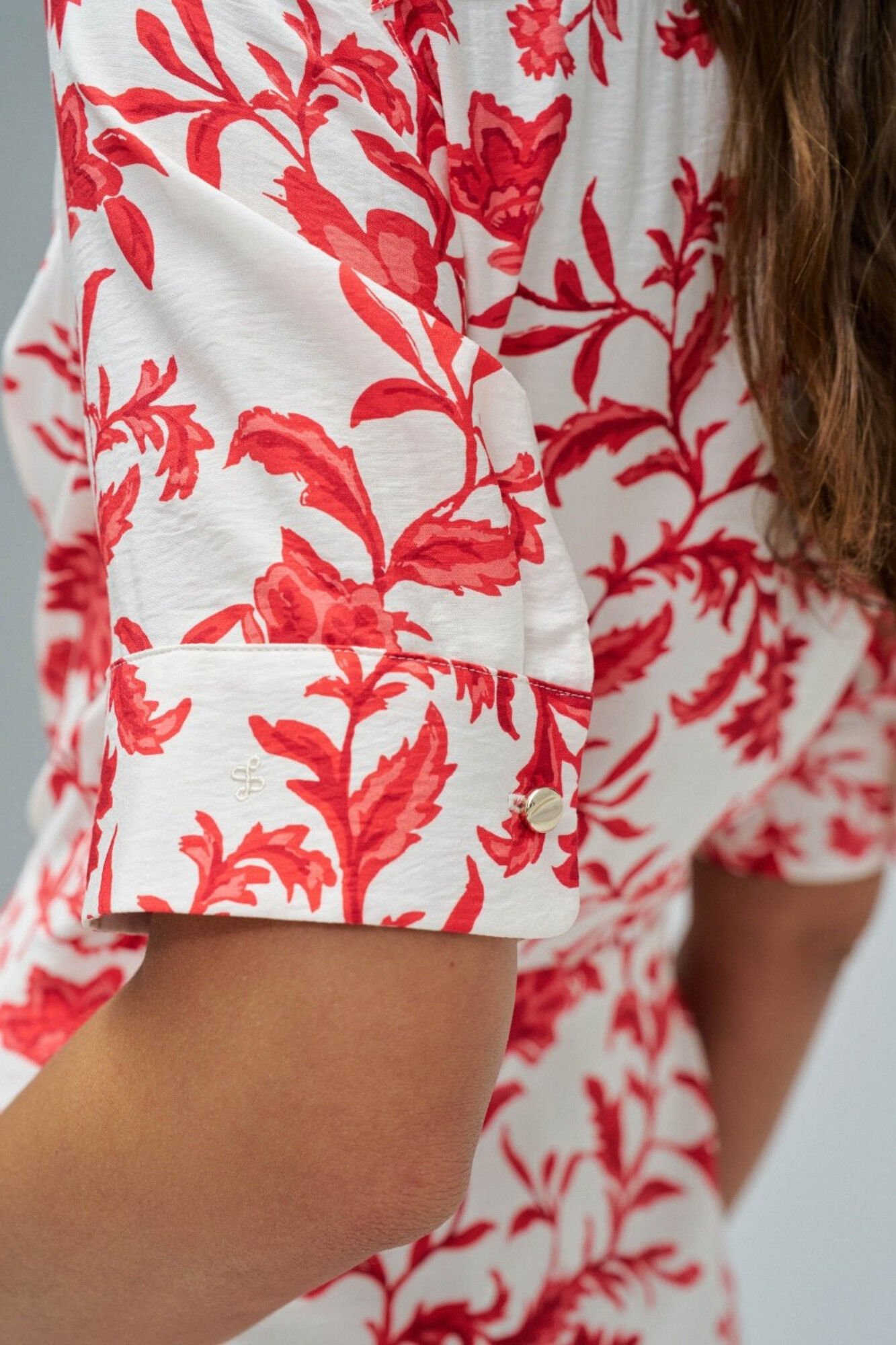 Salsa Jeans Vestido camiseiro com padr&atilde;o floral