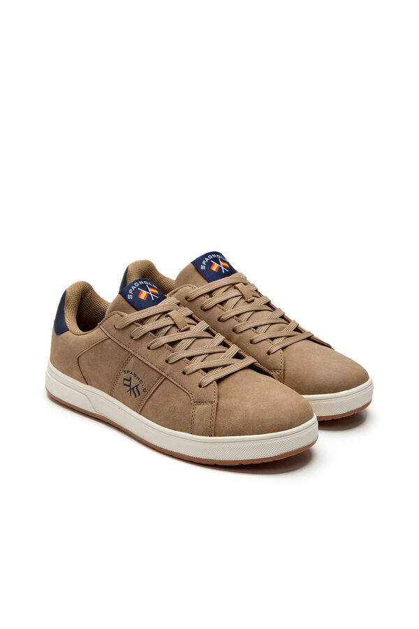 Spagnolo Men's casual tennis sneakers Nude