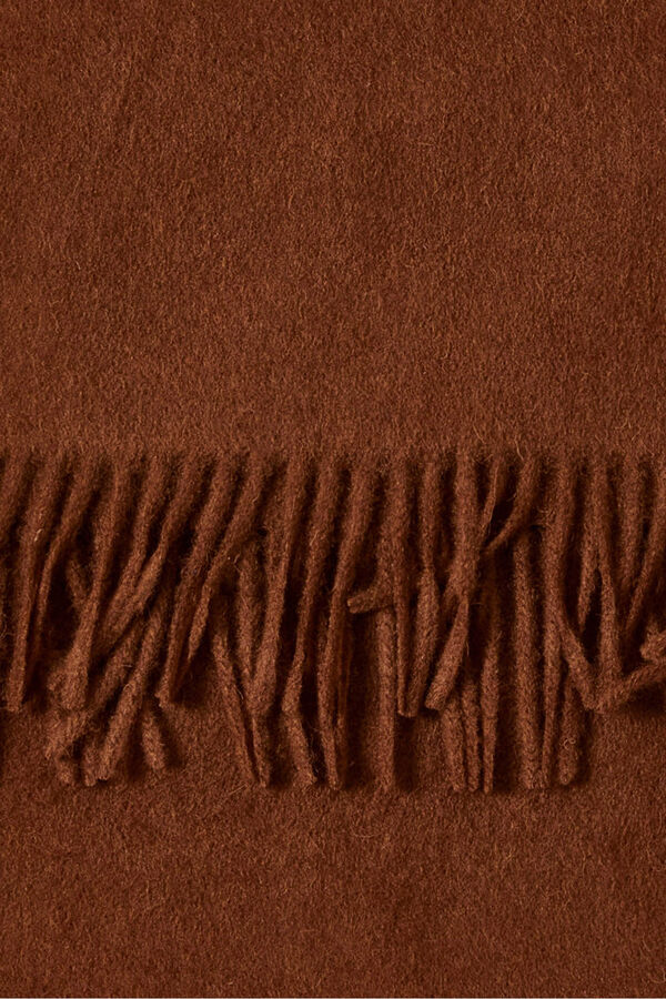 Selected Bufanda 100% lana RWS. Marrón oscuro