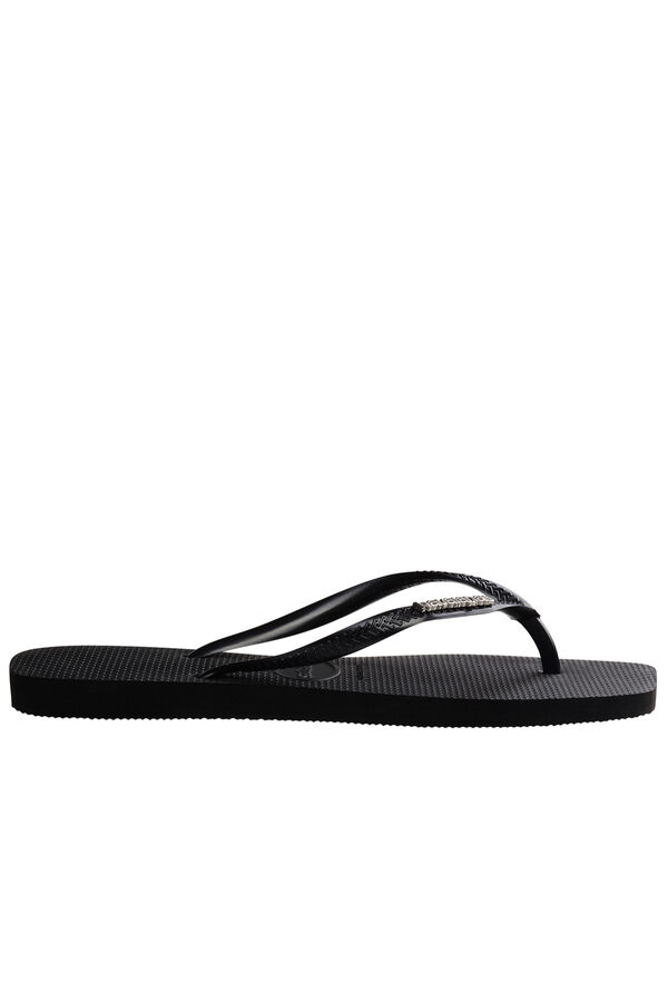 Havaianas Slim Square Logo Metallic Preto