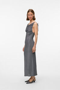 Vero Moda Vestido midi de tecido metálico 