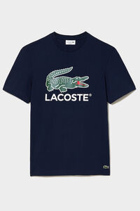 Cortefiel Camiseta de punto de algodón con estampado distintivo para hombre Azul marino