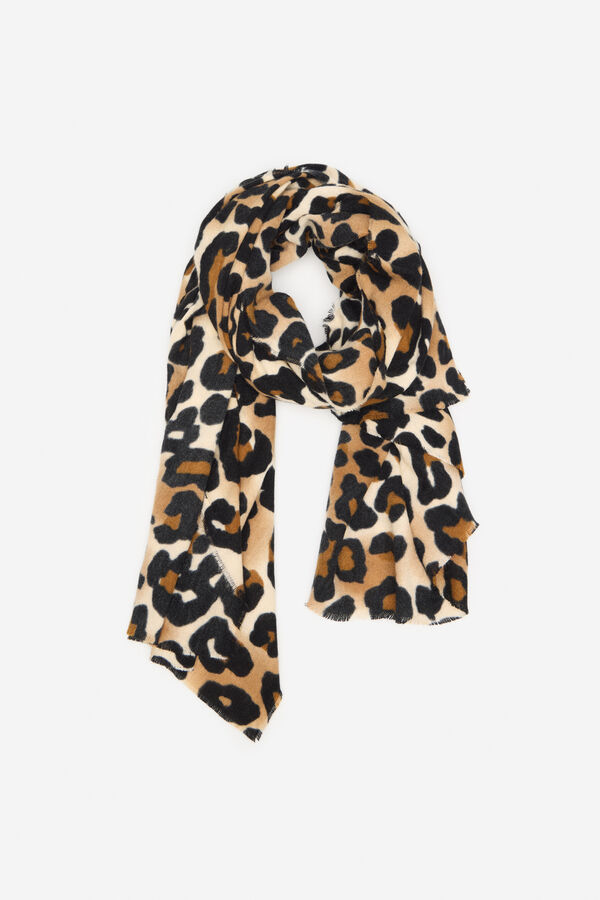 Cortefiel Leopard scarf Printed brown