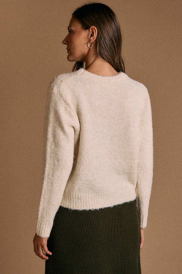 Polín Et Moi Camisola bordado em lurex cru Ecru