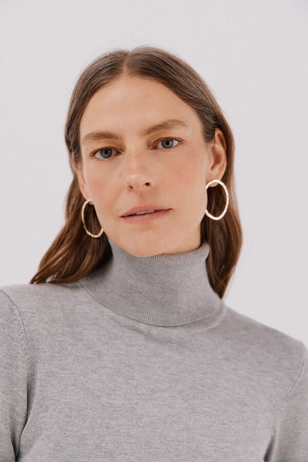 Cortefiel Short-sleeved jumper Grey