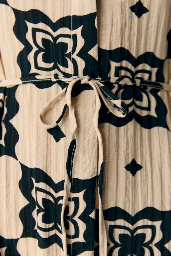 Object Vestido midi estampado Cinzento