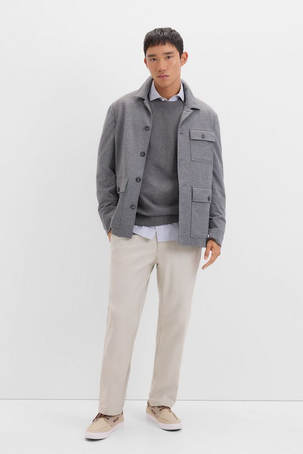 Cortefiel Knitted jersey-knit Grey