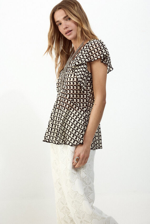 Top estructura multicolor
