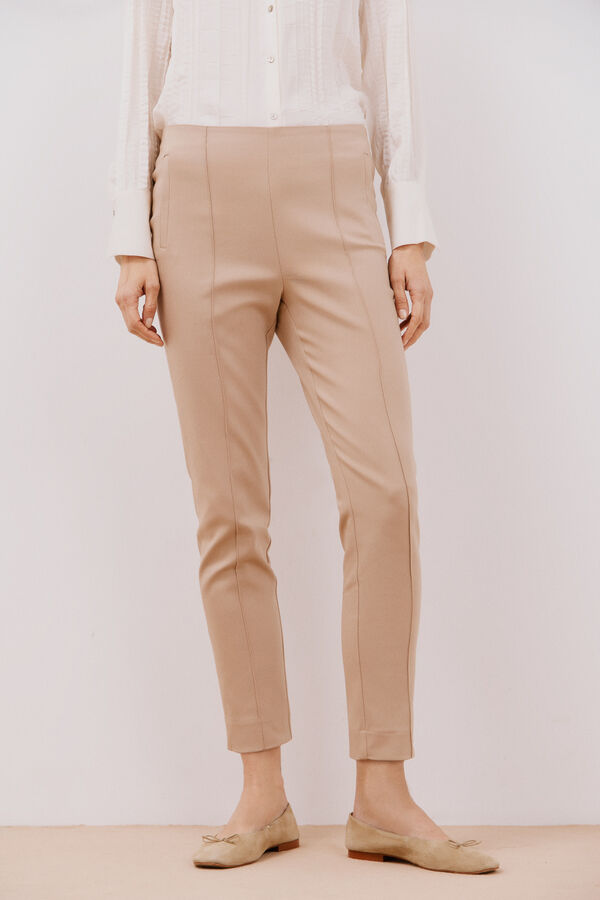 Cortefiel Skinny fit trousers Nude
