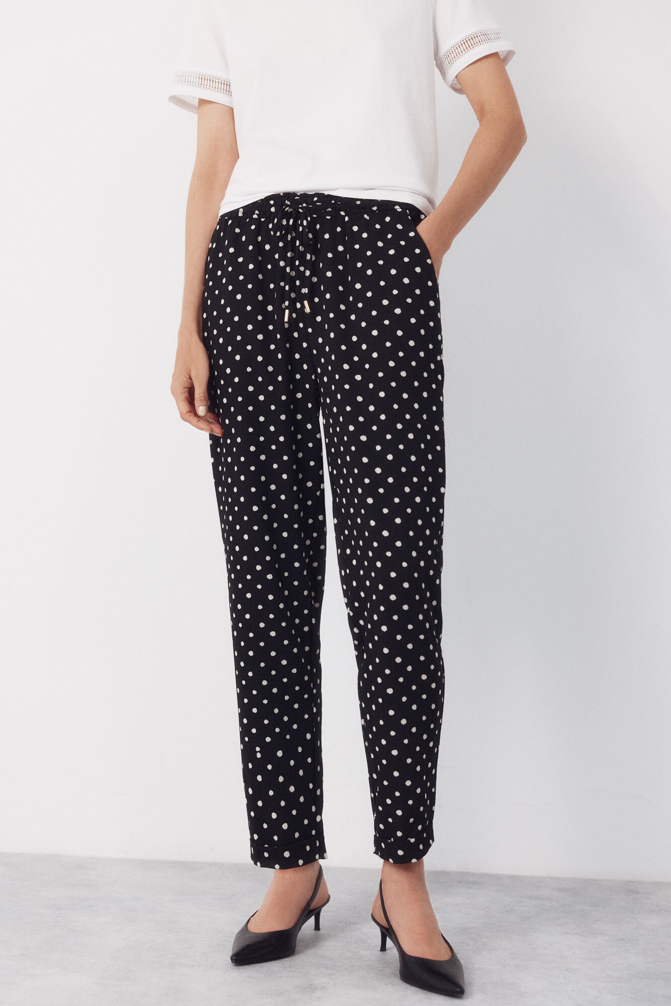 Cortefiel Flowy textured trousers