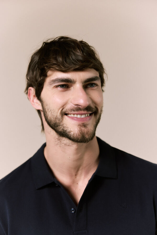 OOTO Piqu&eacute; basic polo shirt Navy