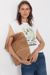 Cortefiel T-shirt estampada Branco