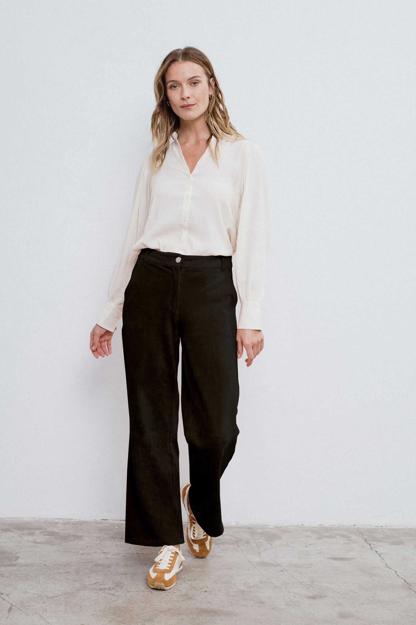 Vila Cal&ccedil;a compridas de veludo cotel&ecirc;