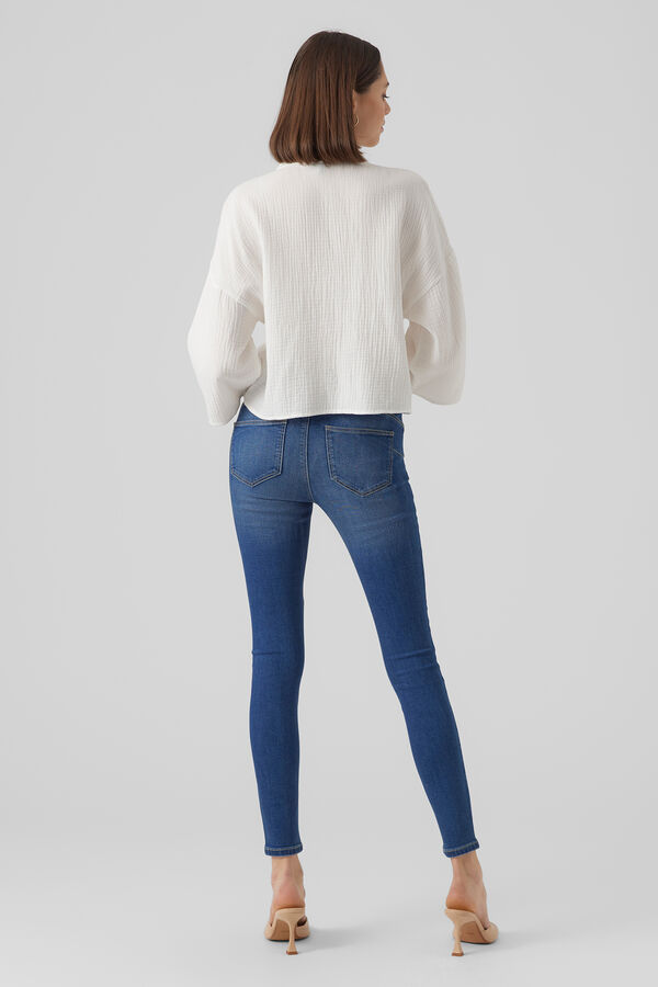 Vero Moda Camisa cropped fluida Blanco