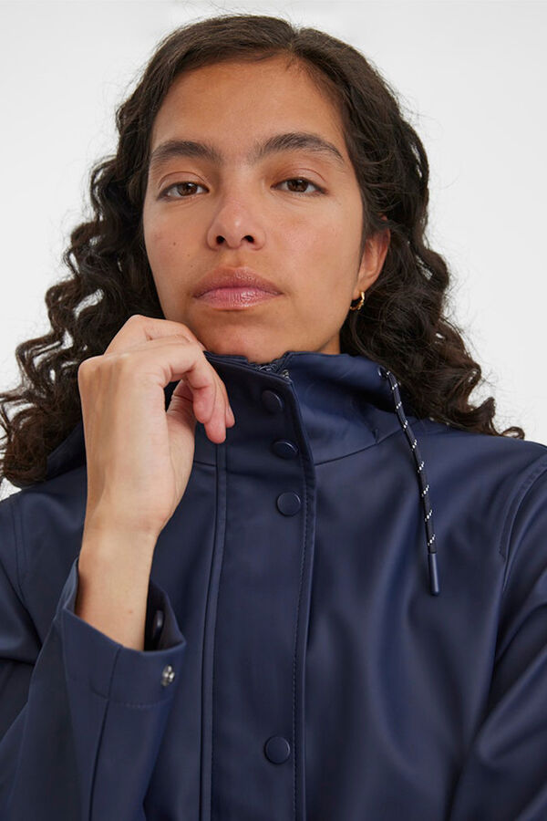 Vero Moda Imperme&aacute;vel manga comprida com capuz Azul