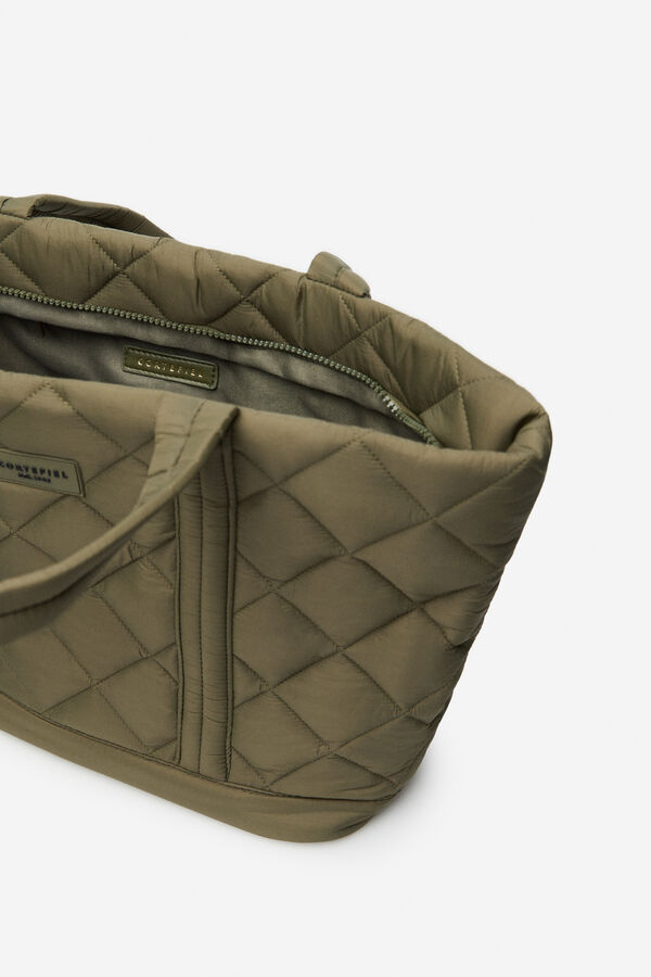 Cortefiel logo de nylon para compras gr Verde