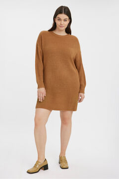 Cortefiel Curve jersey-knit dress Brown