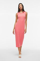 Vila Vestido midi de malha com viscose Subiu