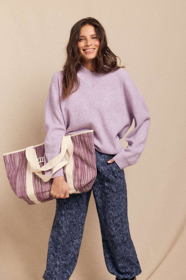 Slowlove Jersey perlado pico Lila