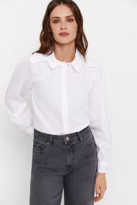 Cortefiel Camisa algodón combinada Blanco 