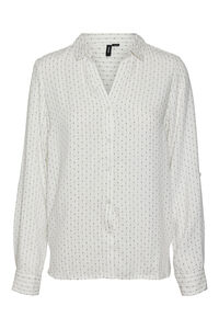 Cortefiel Long-sleeved shirt with lurex White