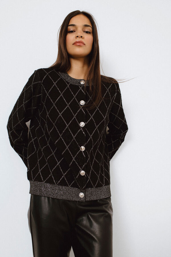 Vila Chaqueta c&aacute;rdigan con l&uacute;rex Negro