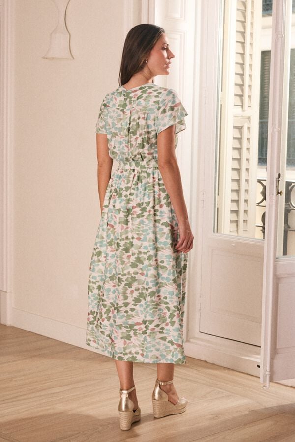 Pol&iacute;n Et Moi Vestido midi Almu Verde
