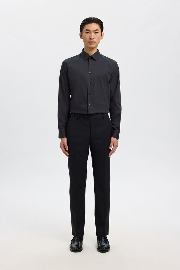 Selected Camisa Slim Fit de vestir Preto