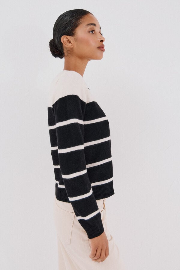 Cortefiel Soft feel cardigan Black