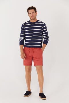 Cortefiel Short Bermuda shorts with drawstrings Red