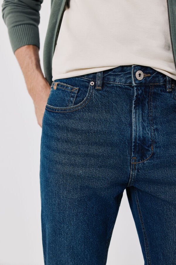 Cortefiel Straight fit jeans Blue