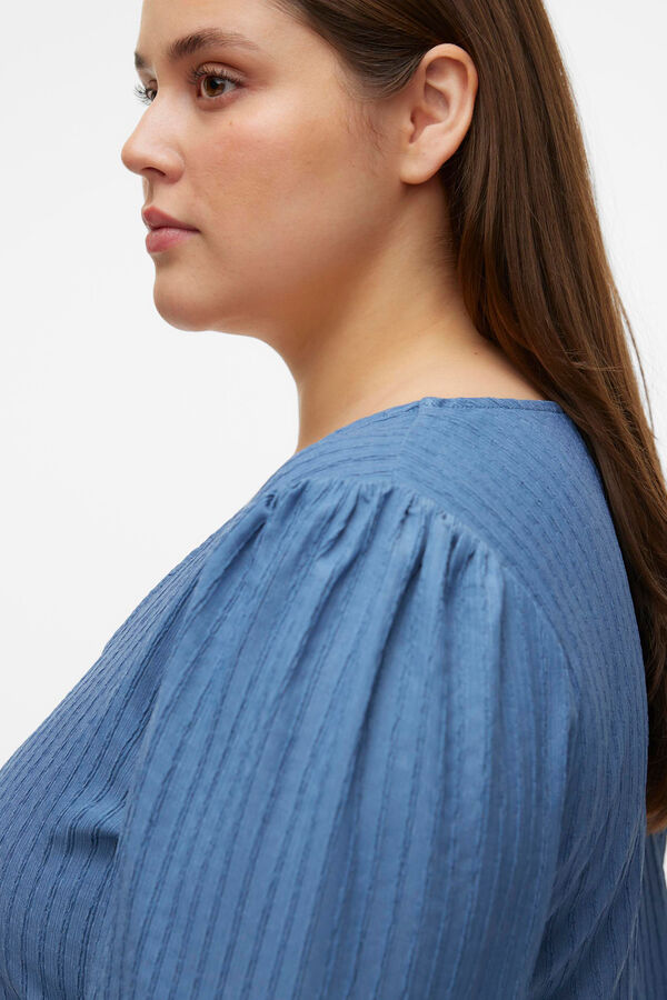 Cortefiel Curve long-sleeved top Blue