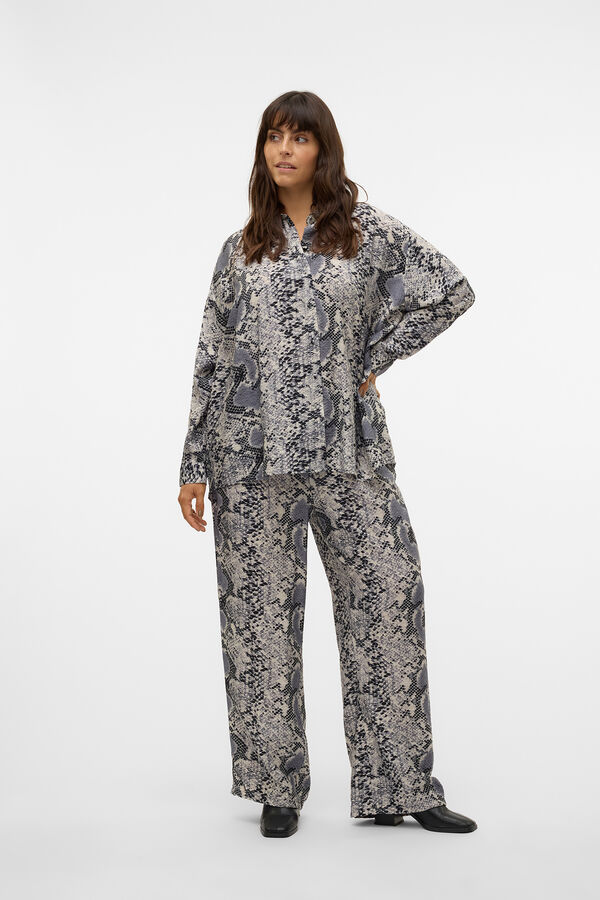 Vero Moda Curve Calças compridas plus size  Cinzento