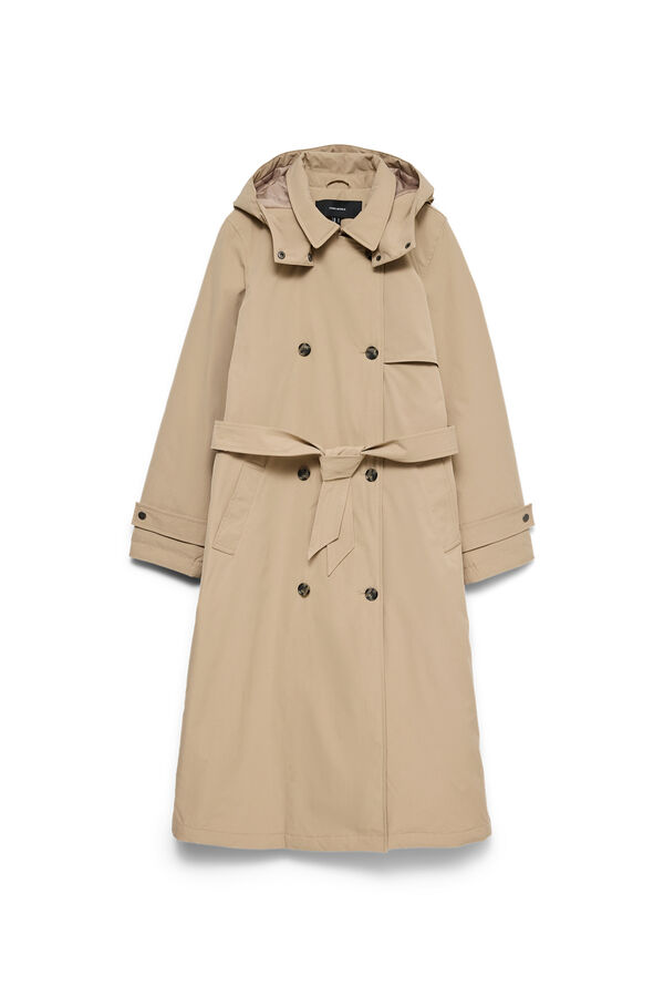 Vero Moda Sobretudo acolchoado comprido Castanho