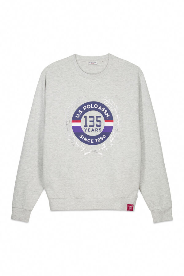Us Polo Sweatshirt Crowd USPA FLC 135 anos Cinzento