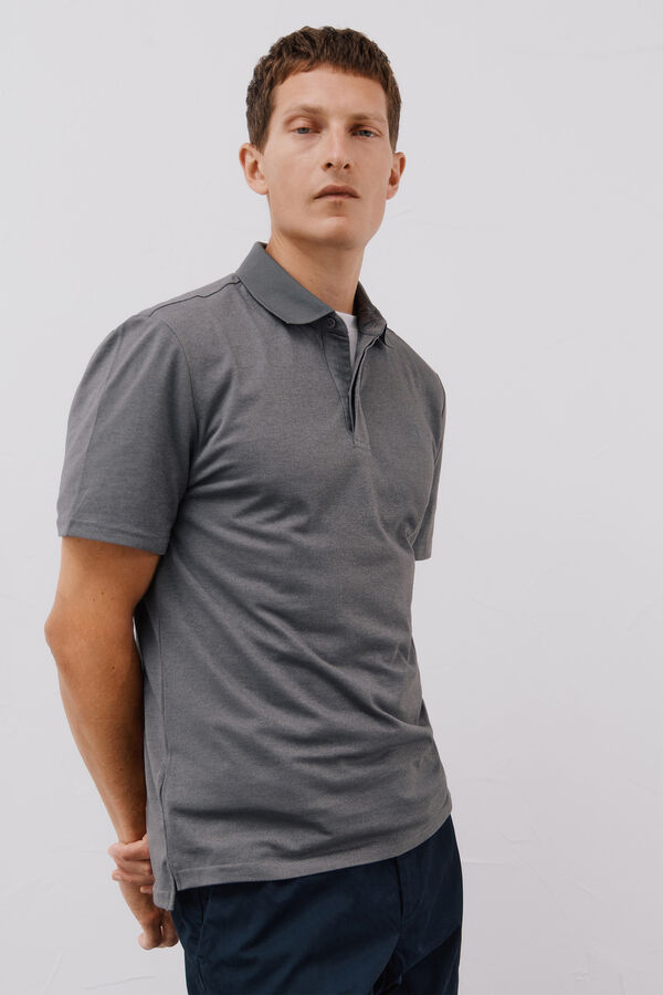 Cortefiel Polo regular fit Gris