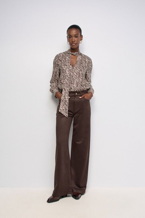 Salsa Jeans Tie-neck blouse Beige