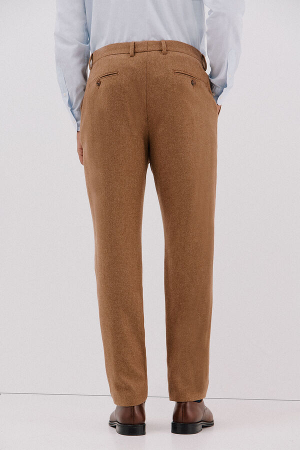 Cortefiel Pantalón lana camel Camel