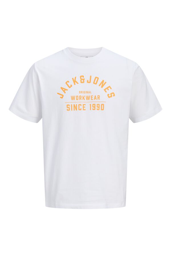 Jack & Jones Print regular fit T-shirt White