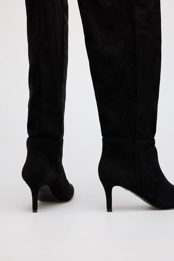 Cortefiel High-top boots Black