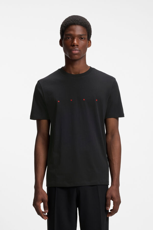 HUGO Short sleeve T-shirt Black