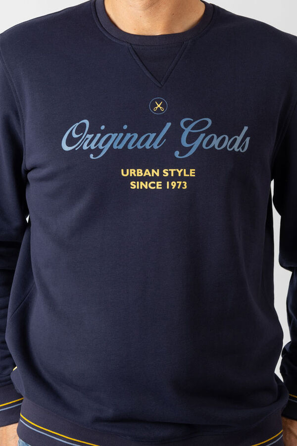 Privata Sweatshirt com gola redonda Azul